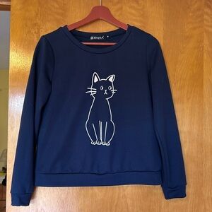 Cat print sweatshirt